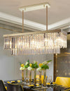 Luxury modern chandelier for dining room gold/chrome crystal light - Fort Decor