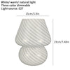 The Original Striped Mushroom Lamp | Nordic Style Mushroom Table Lamp | Murano Striped Mushroom Lamp | Trendy Striped Mushroom Glass Lamp - Fort Decor