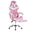 Computer Gaming Chair Reclining Armchair with Footrest Internet Cafe Gamer Chair Office Furniture Pink Chair - Fort Decor