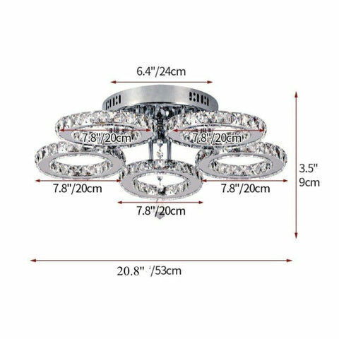 Chrome Crystal Chandeliers Lighting And Led Hanging Ceiling Lamp - Fort Decor