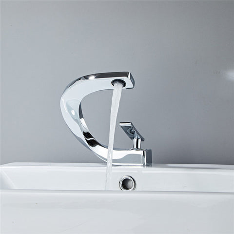Tuqiu Basin Faucet White and Gold Bathroom Mixer Tap - Fort Decor