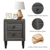 Multipurpose Retro Bedside Nightstand with 2 Drawers - Fort Decor