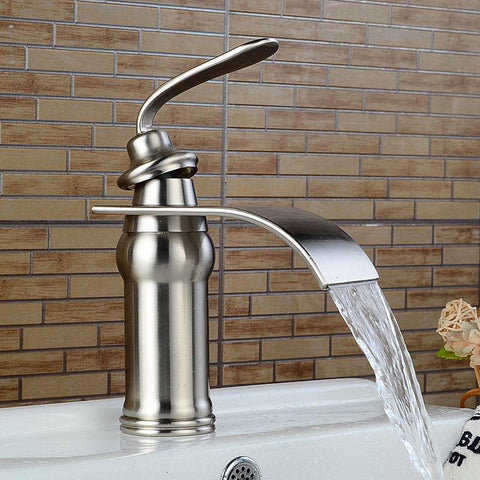 Oil Rubbed Bronze Waterfall Bathroom Faucet - Fort Decor