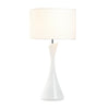 Sleek Modern White Table Lamp| Modern Lamp Shade - Elegant Accent Table Lamp, Modern Home Decor, Lamp for Bedroom - Fort Decor