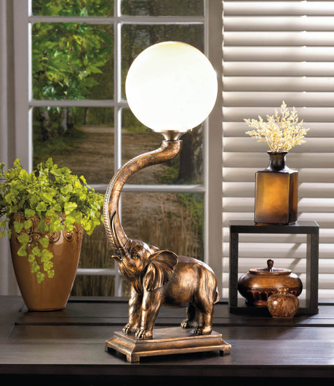 Trumpeting Elephant Globe Lamp - Fort Decor